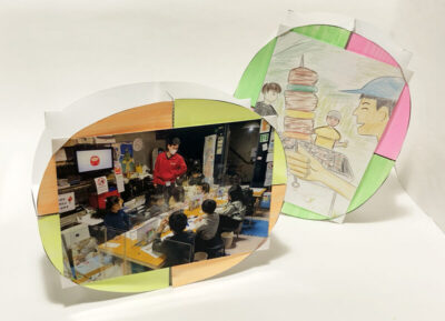 工作作品例：ゆれるフォトスタンド